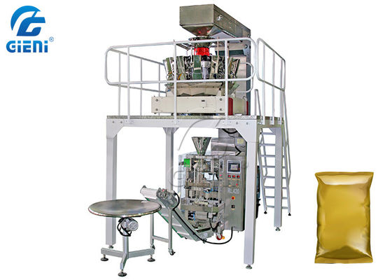 Mesin Pengemas Vertikal Multihead Weigher Mesin Penyegel Kemasan Makanan SS304 Food